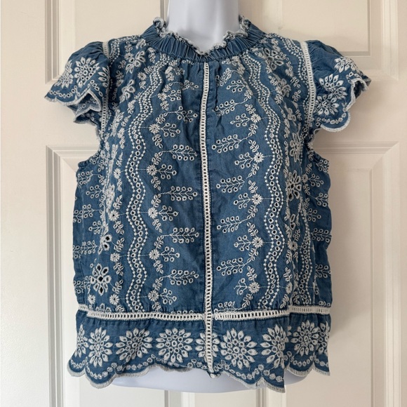 Jennifer & Grace, Embroidered Blue Women's Top, Women’s S - Picture 1 of 6